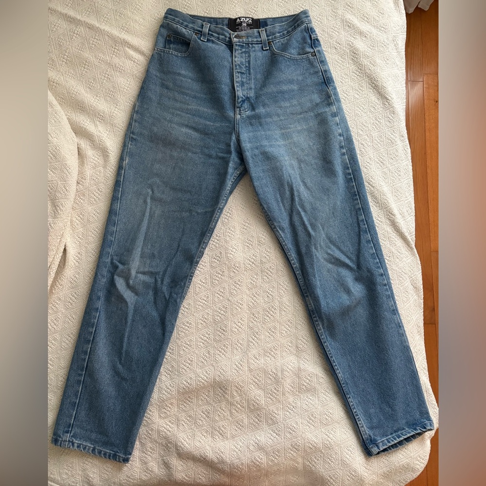 90s fit classic blue jeans rigid denim
